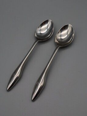 Calvin Klein Basso 18/10 Stainless Steel Flatware Set of 2 Place Spoons Modern